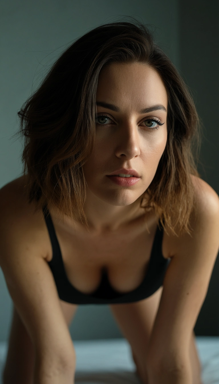 dslr, film grain, photorealistic, solo female, sleeveless, doggy style