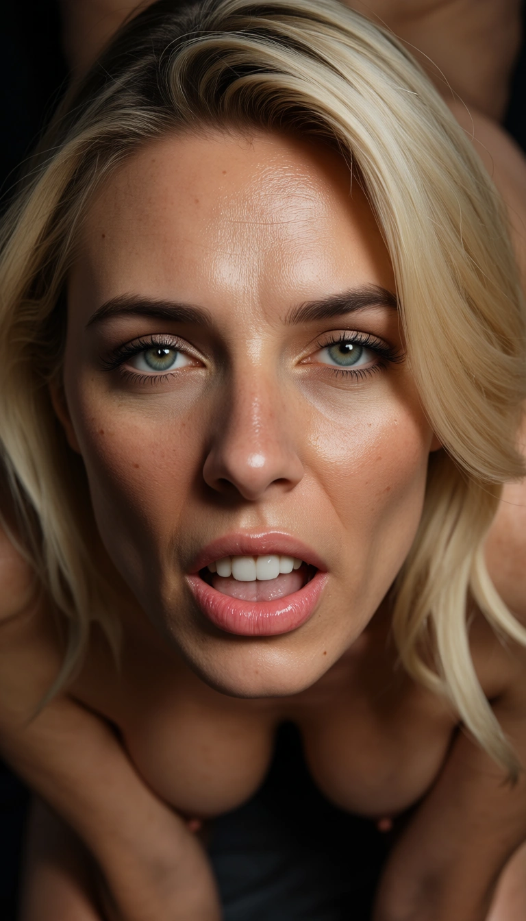 proffesional photo, caucasian, blonde, begging for forgiveness while being fucked from from_behind