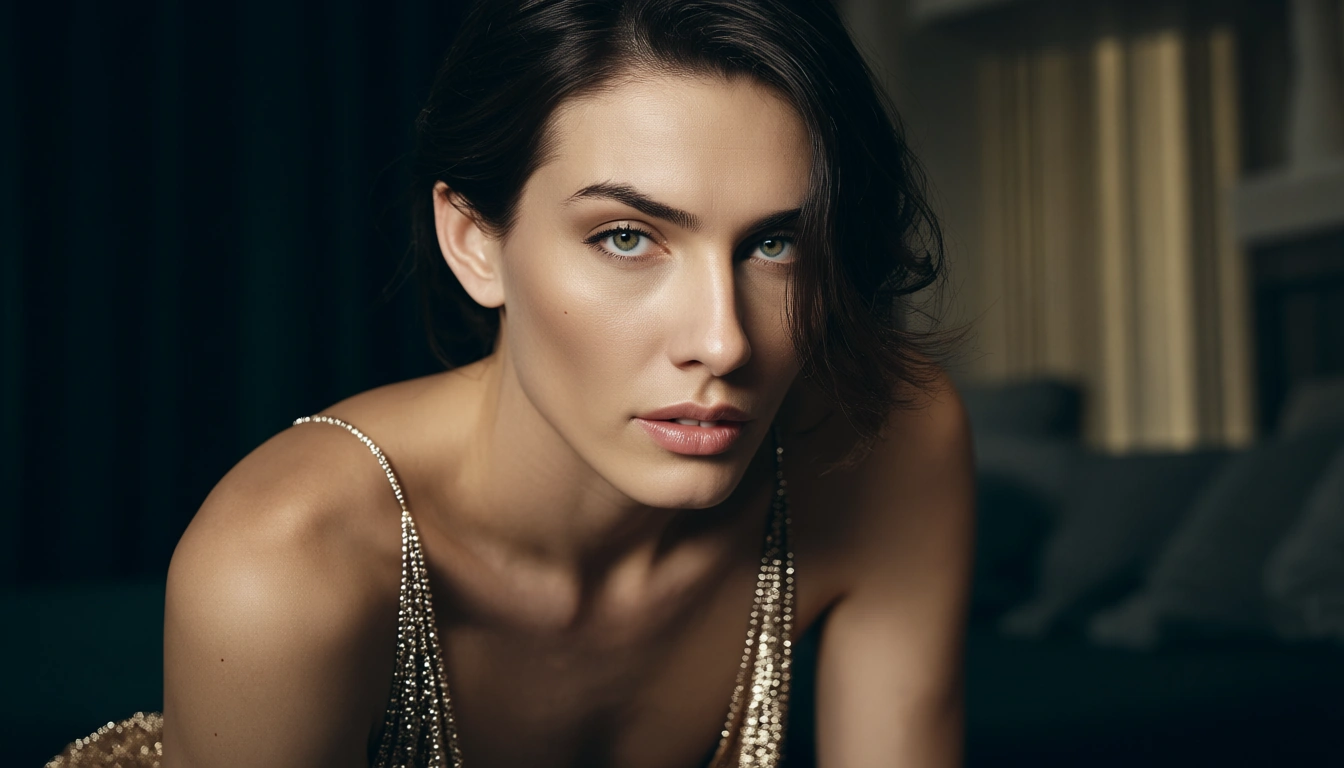 studio quality, sharp focus, 1boy, evening gown, doggy style, hyperrealistic, score_9, score_8, candid photo, realistic skin texture, visible skin pores, film grain, depth of field