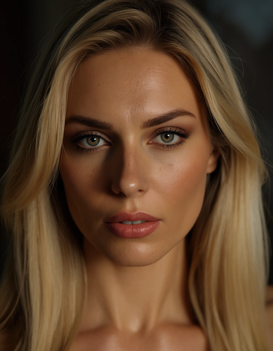 blonde strip tease, score_9, score_8, candid photo, realistic skin texture, visible skin pores, film grain, depth of field
