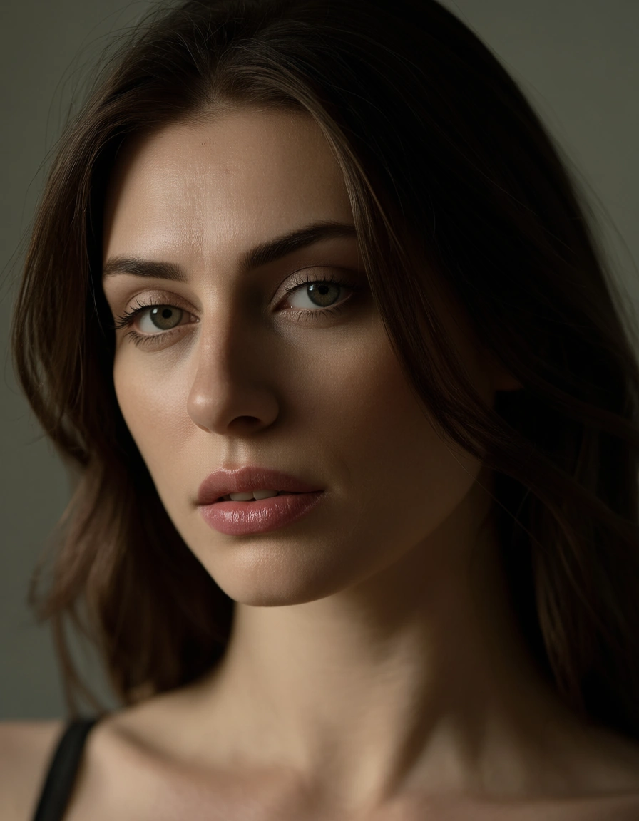 Üppige Frau reitet, score_9, score_8, candid photo, realistic skin texture, visible skin pores, film grain, depth of field