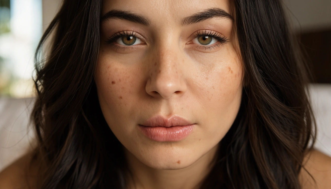 score_9, score_8, @2025, @candid photo, (amateur photography:1.2), (realistic skin texture:1.4), visible skin pores, skin blemishes, goosebumps, natural skin, soft natural lighting, (depth of field), film grain, make 2 thick 9 inch cocks cumming on her face