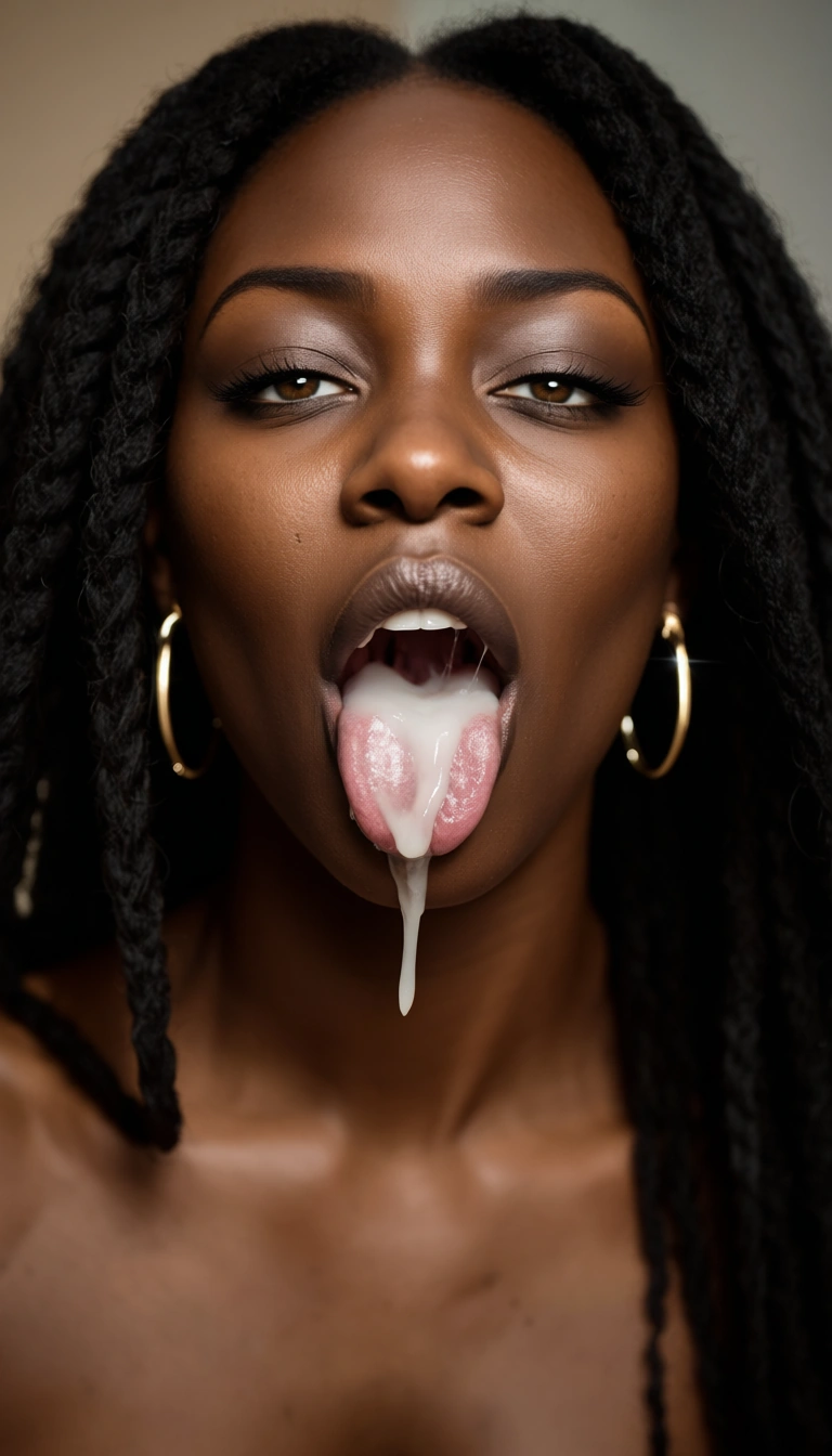 Black girl lick my asshole with a mouthful of cum