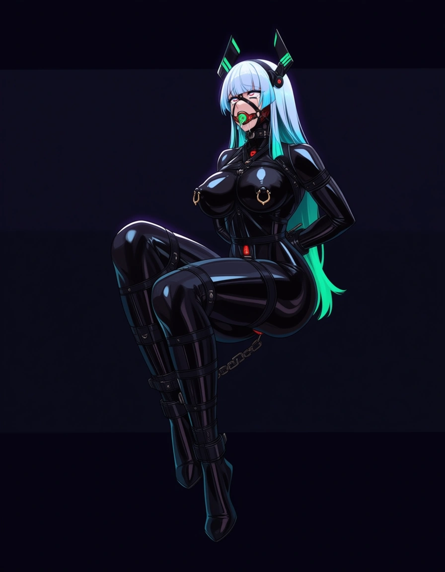 one_person, human, (giant_massive_futanari_horsecock:1.8), high_detail, (massive_testicles:1.4), (large_nipples:1.4), cyberpunk, science_fiction_laboratory, (huge_massive_gigantic_breasts:1.6), bdsm, fetish, latex, captured, bondage_machine, (large_nipple_piercing:1.3), crying_with_eyes_open, full_body, hentai_studio_quality