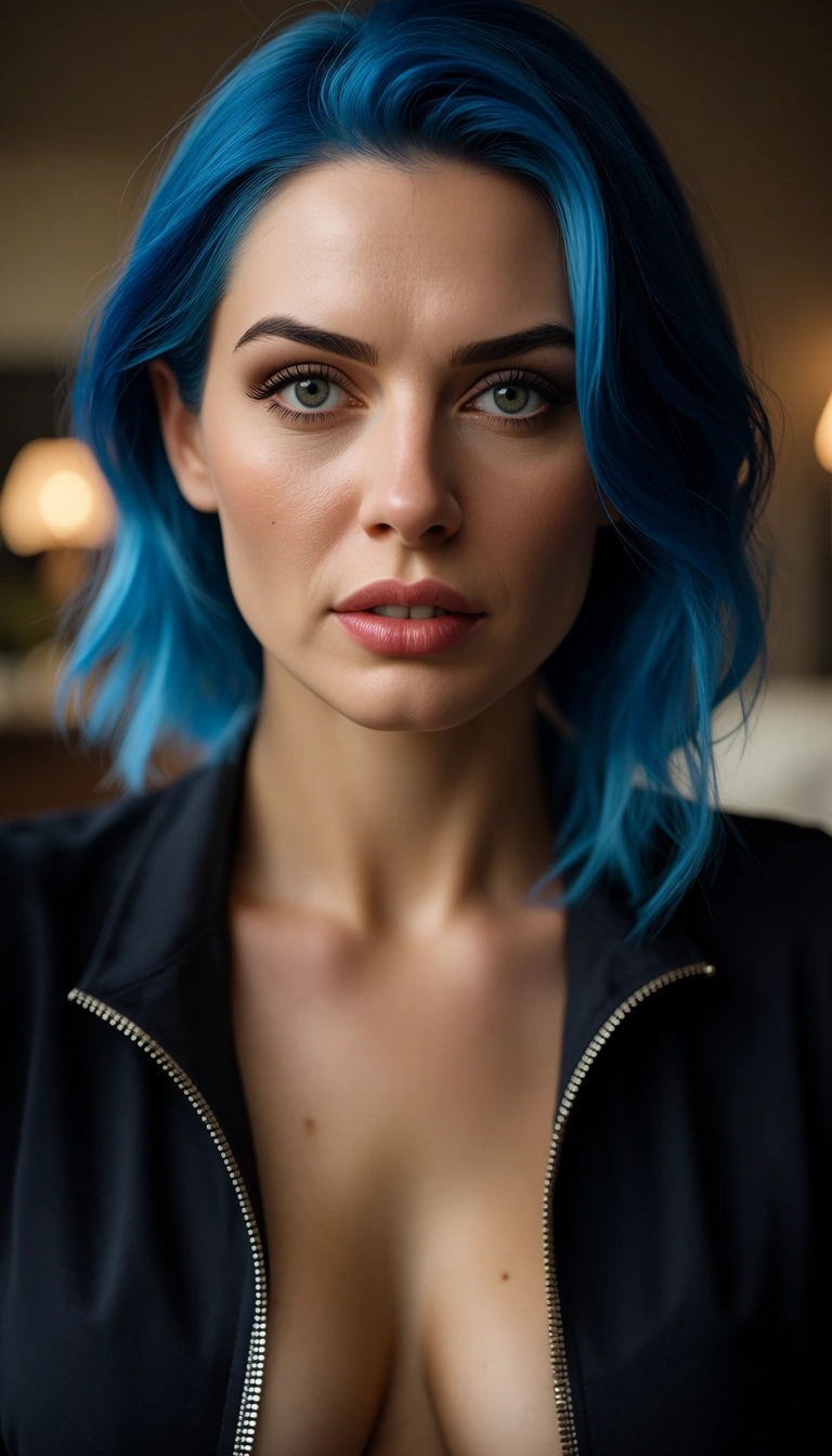 highly detailed, natural lighting, multiple girls, blue hair, open clothes, facesitting, lifelike render, score_9, score_8, candid photo, realistic skin texture, visible skin pores, film grain, depth of field