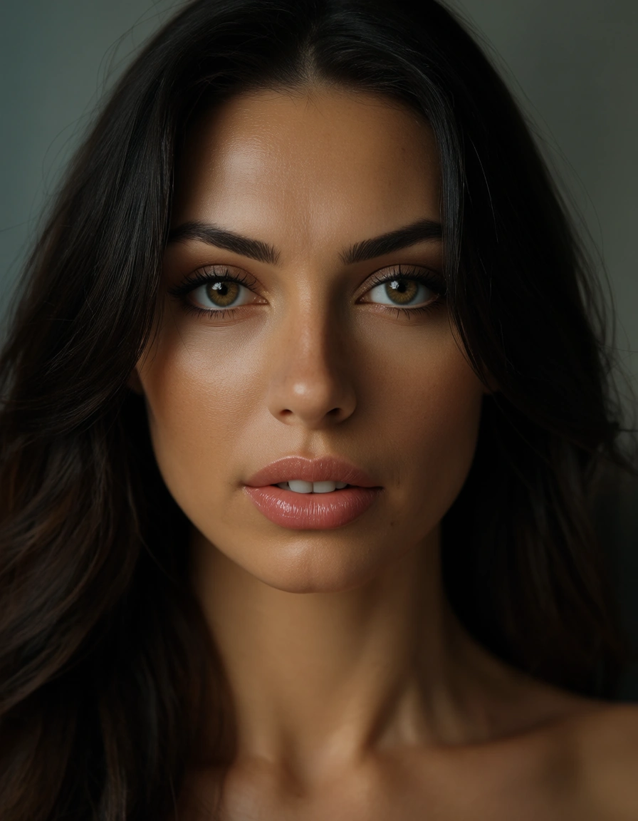 latina under my desk, high detail,, score_9, score_8, candid photo, realistic skin texture, visible skin pores, film grain, depth of field