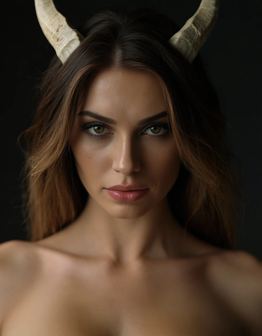 sharp focus, 8k uhd, 3girls bimbo, horns, topless, rim light, natural skin texture, score_9, score_8, candid photo, realistic skin texture, visible skin pores, film grain, depth of field