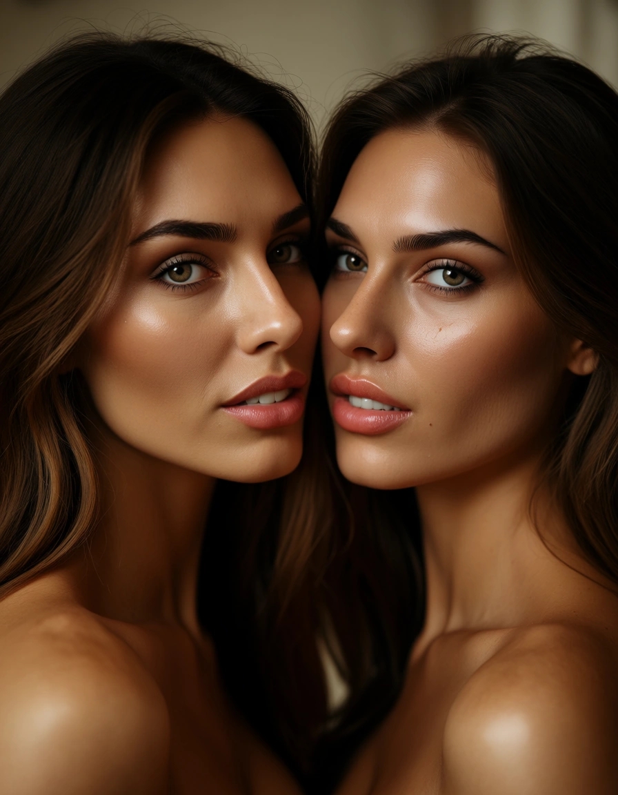 RAW photo, ultra realistic, 2girls,missionary, warm tones, dslr quality, score_9, score_8, candid photo, realistic skin texture, visible skin pores, film grain, depth of field