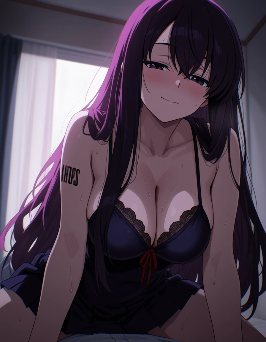 kotonoha from school days with bbc and qos tattoos, hentai_studio_quality