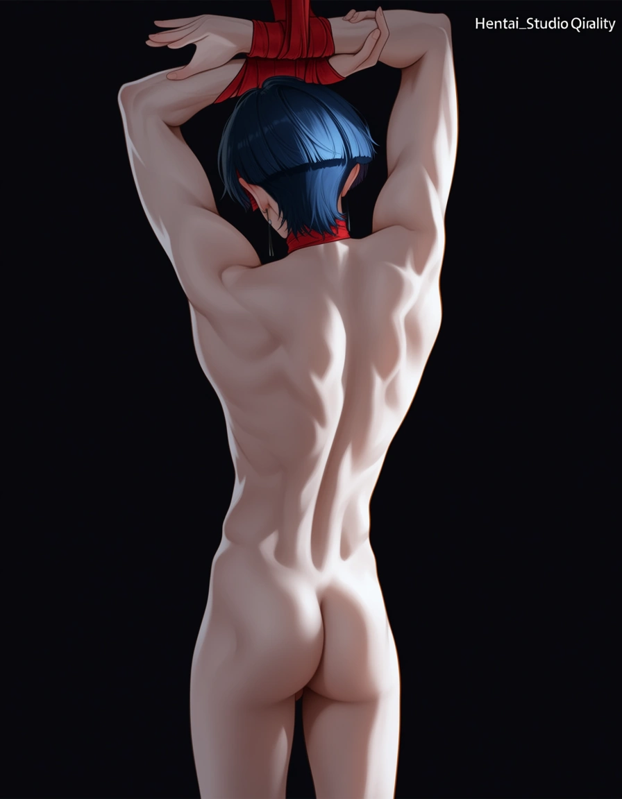 1boy , male_focus , solo , skinny , nude ,, hentai_studio_quality