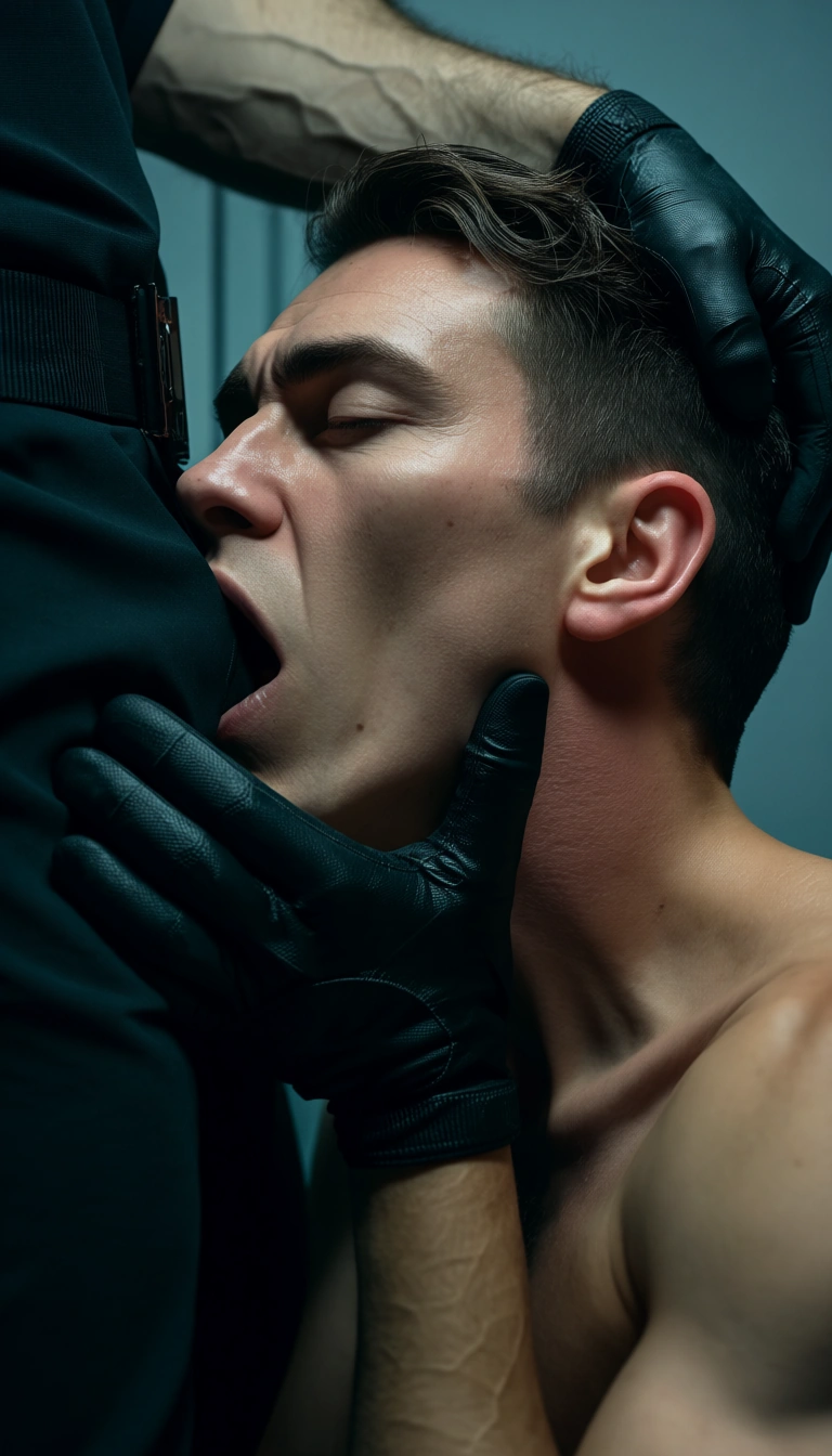 sharp focus, 8k uhd, 1boy, gloves, deepthroat, 8k uhd photo