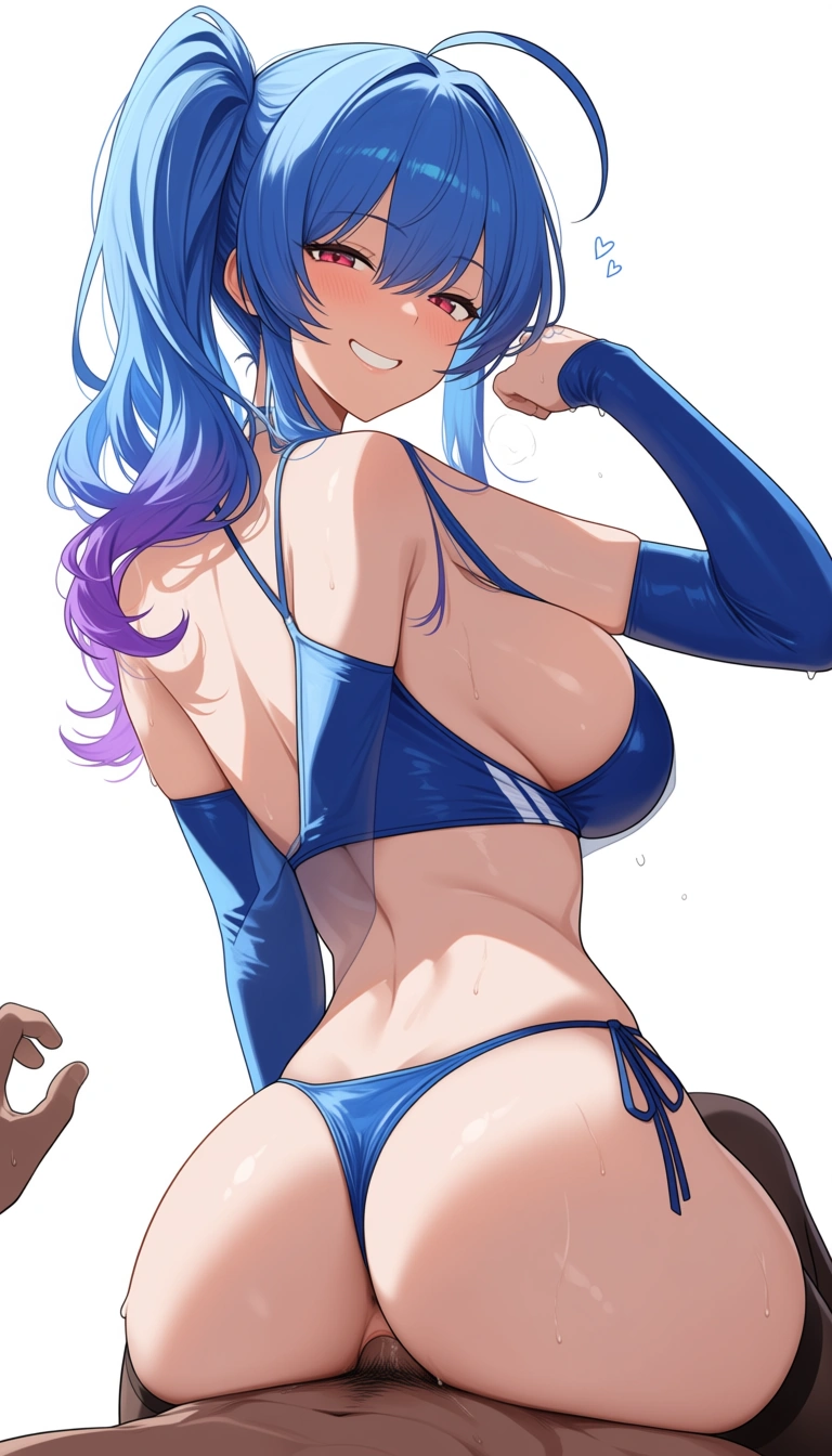 azur lane, st louis, creampie, smiling, sex_from_behind