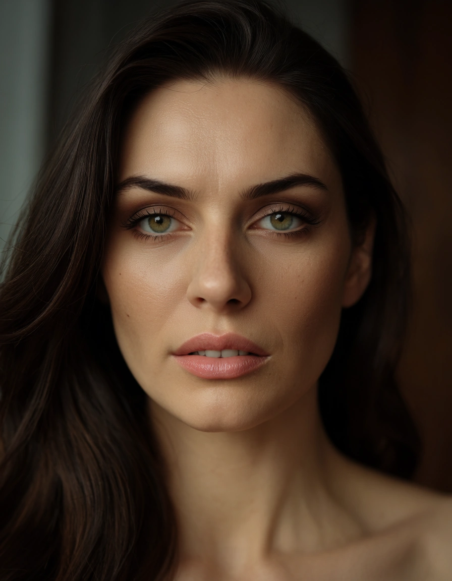 Big futanari, score_9, score_8, candid photo, realistic skin texture, visible skin pores, film grain, depth of field