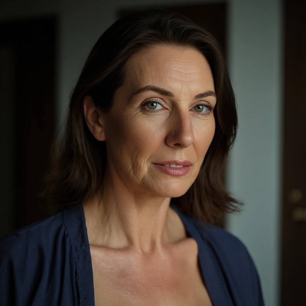 studio quality, sharp focus, mature female, open clothes, futanari, natural skin texture, score_9, score_8, candid photo, realistic skin texture, visible skin pores, film grain, depth of field