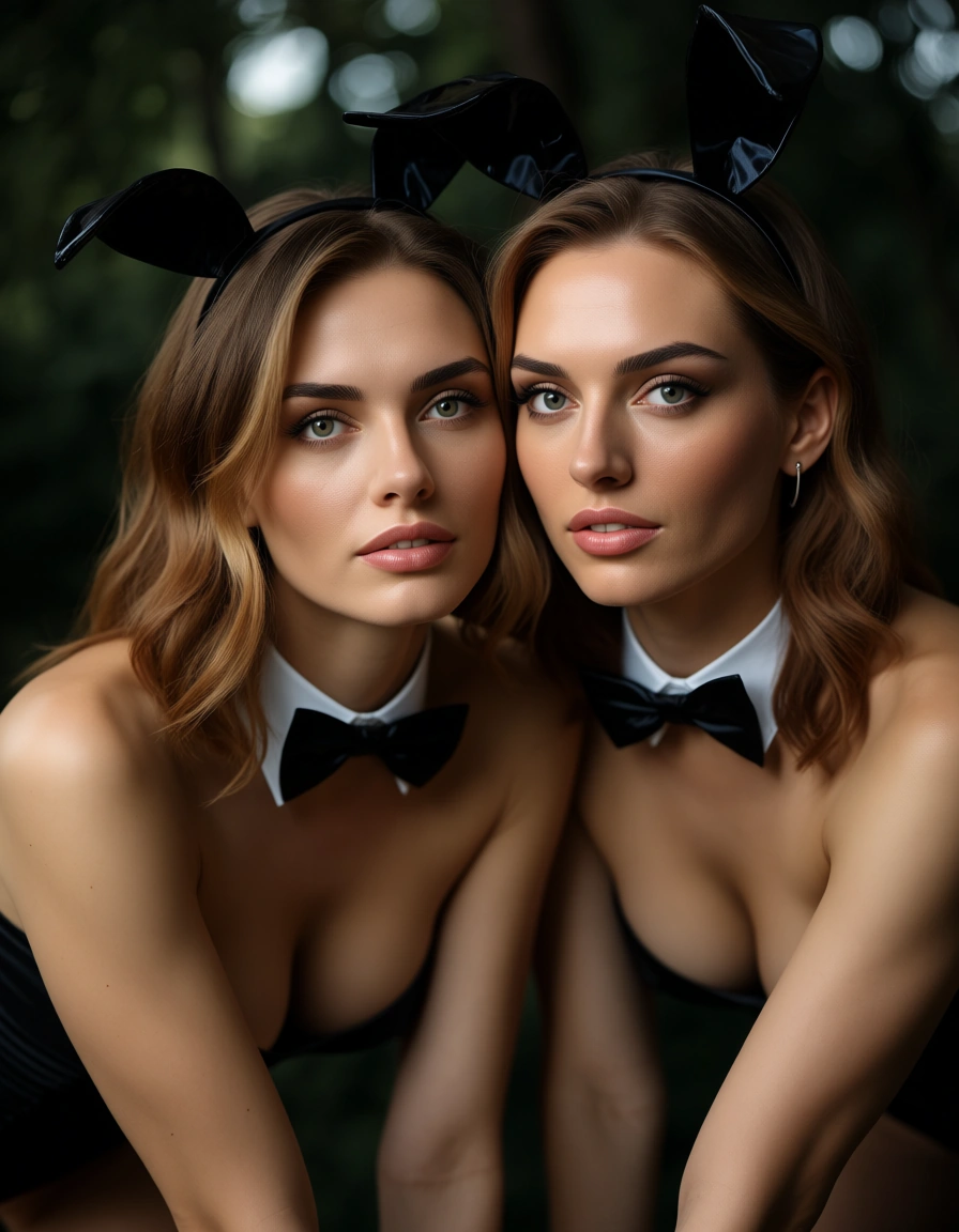 ultra HD, lifelike, 2women, bowtie, doggy style, lifelike render, score_9, score_8, candid photo, realistic skin texture, visible skin pores, film grain, depth of field
