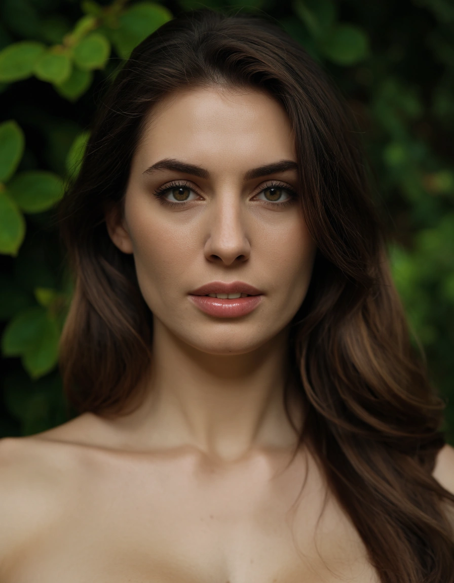 bit tit mom with brunette hair and a bush, score_9, score_8, candid photo, realistic skin texture, visible skin pores, film grain, depth of field