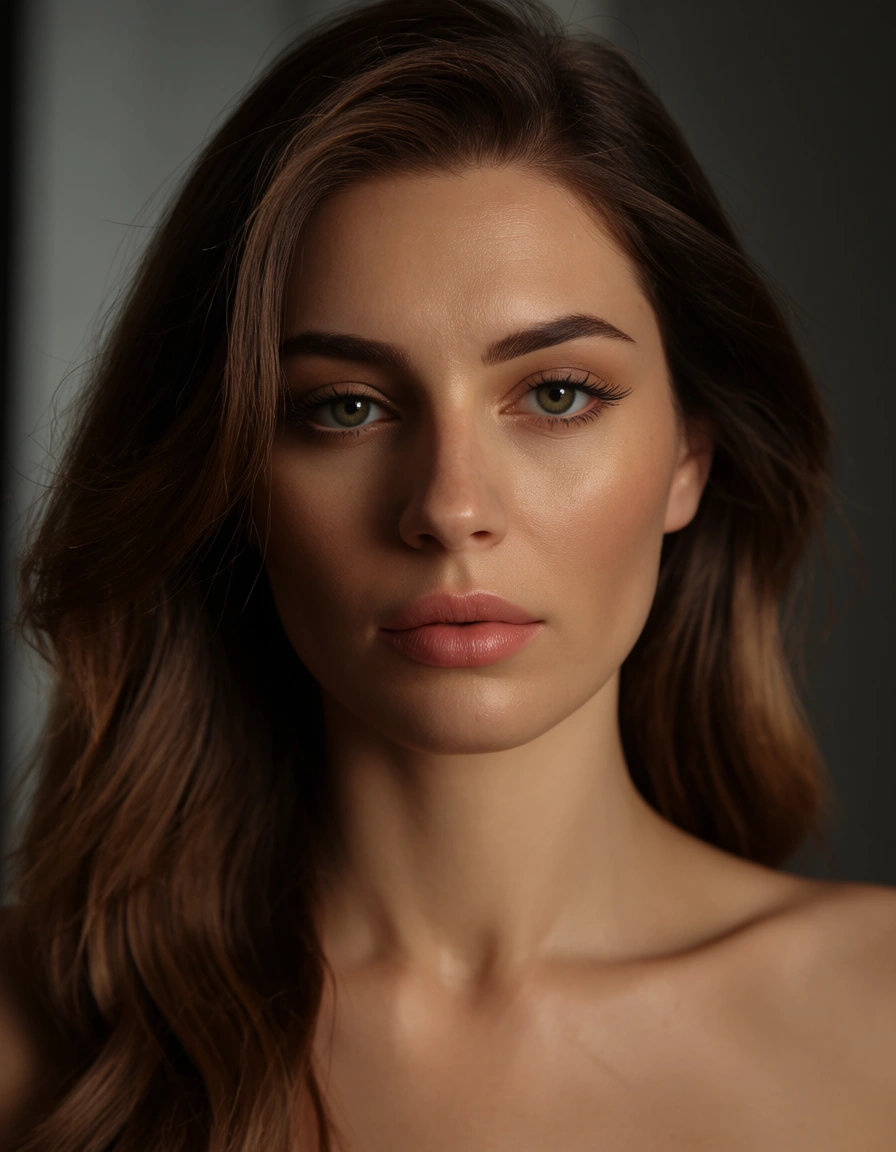 Fait une femme d'animé avec des gros seins qui est athlétique avec des tresses et qui est rousse, score_9, score_8, 3d render, octane render, subsurface scattering, ray tracing, smooth shading, score_9, score_8, candid photo, realistic skin texture, visible skin pores, film grain, depth of field