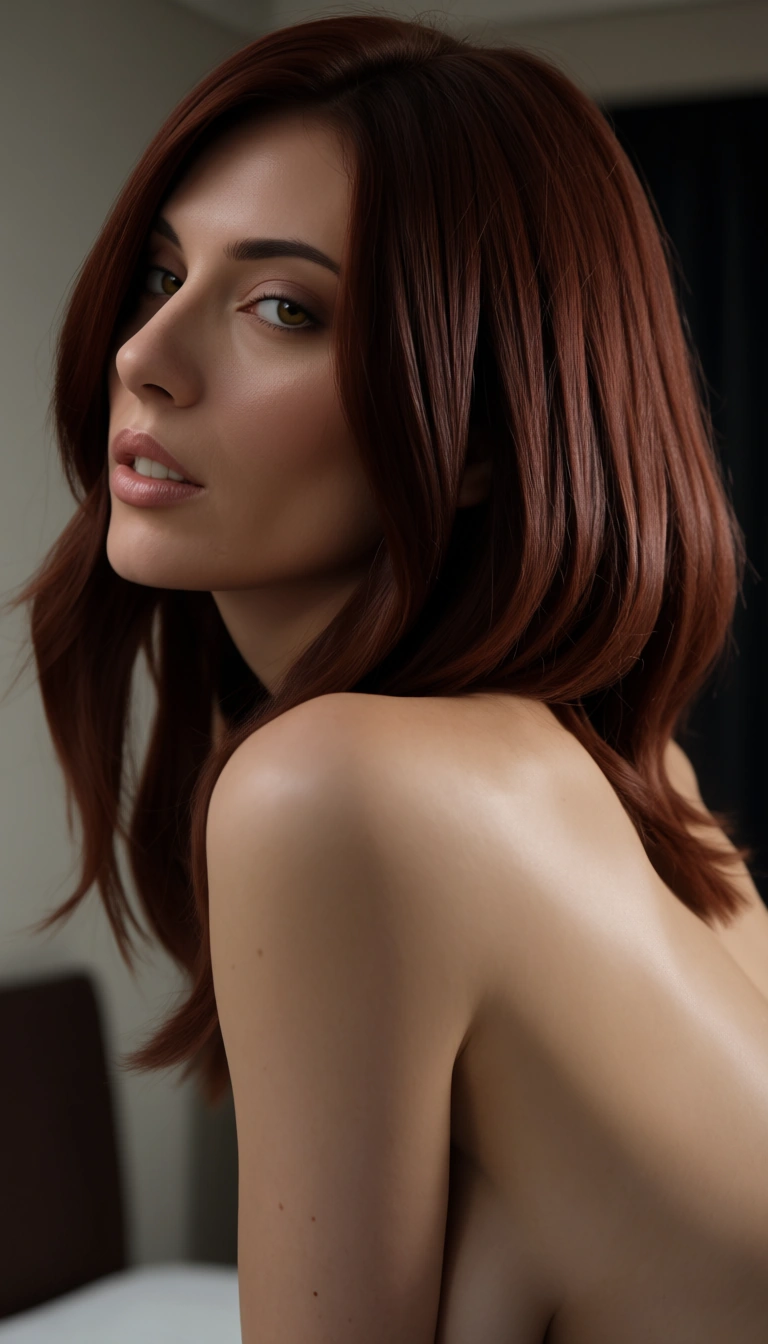 ultra HD, lifelike, over the shoulder, doggystyle sex_from_behind , @nakano_miku, from_side