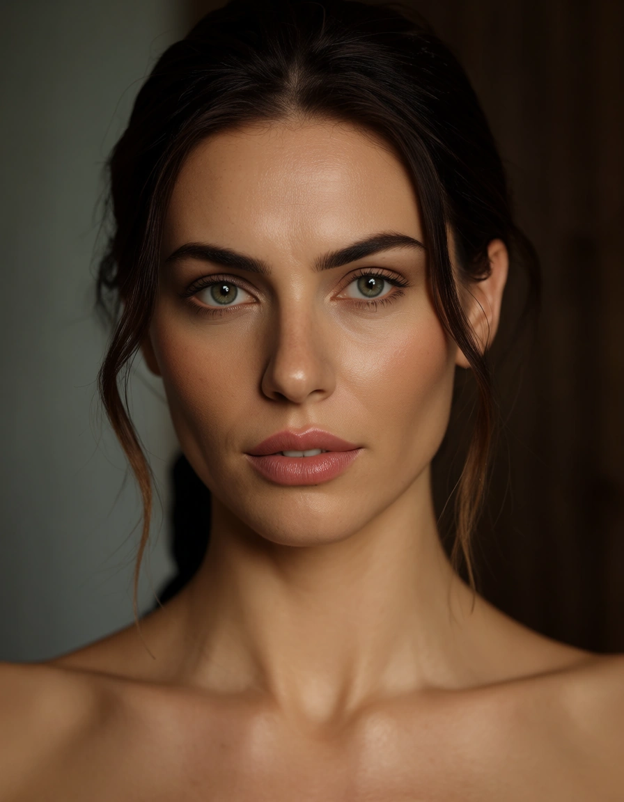 best quality, hyperrealistic, jan comics style, lara croft, score_9, score_8, candid photo, realistic skin texture, visible skin pores, film grain, depth of field