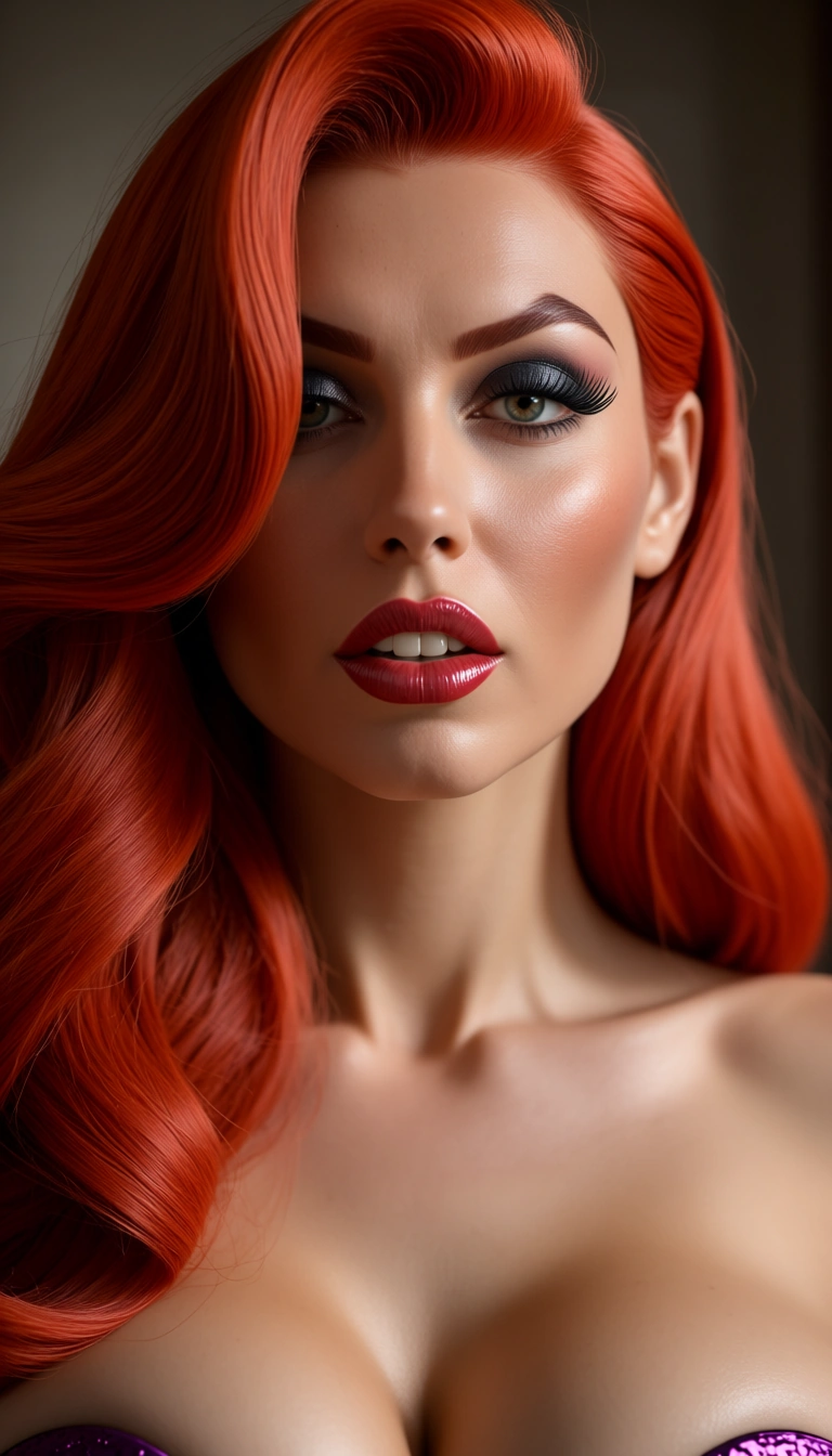 Photorealistic, Jessica rabbit, pov titfuck