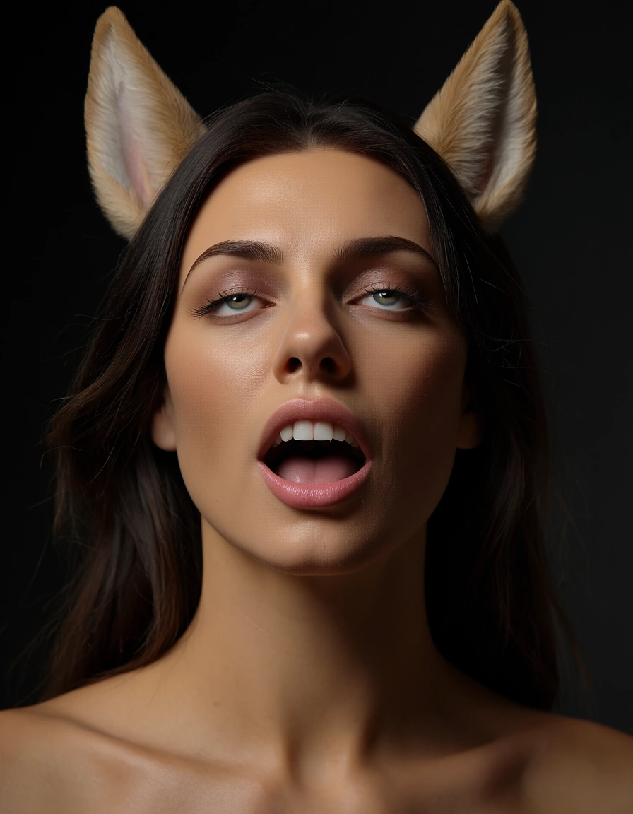 professional photo, high detail, 6+women, horse ears, wings, ahegao, simple background, portrait, volumetric light, lifelike render, score_9, score_8, candid photo, realistic skin texture, visible skin pores, film grain, depth of field