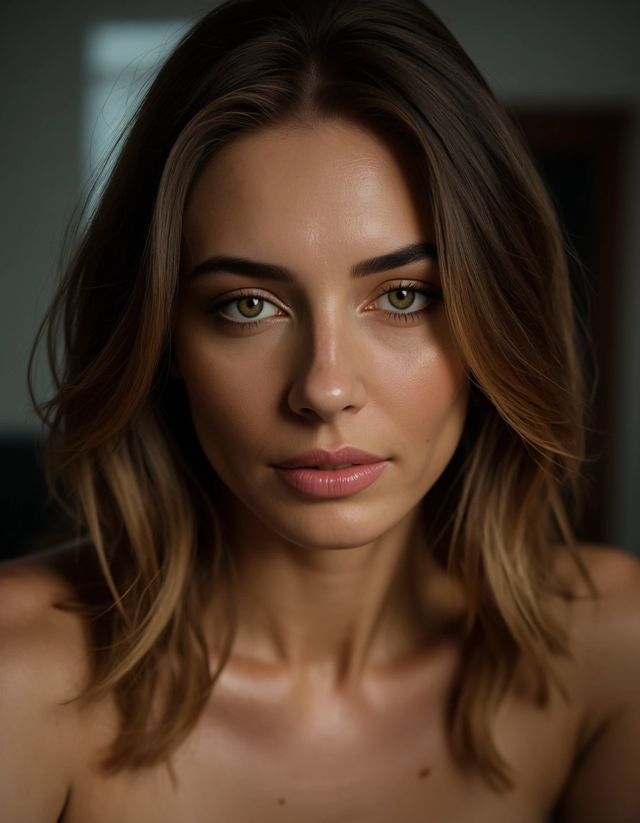 Lifelike female dragon dating me, score_9, score_8, candid photo, realistic skin texture, visible skin pores, film grain, depth of field