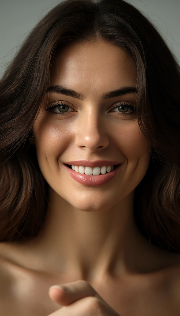 cinematic photo, 8k, 1girl, facesitting, lips, playful expression, cinematic realism, score_9, score_8, candid photo, realistic skin texture, visible skin pores, film grain, depth of field