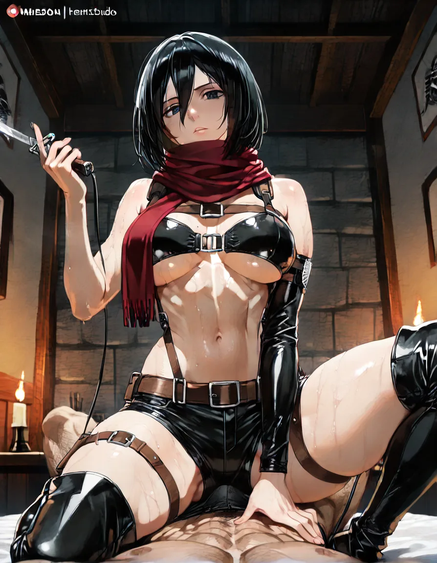 @mikasa_ackerman @mikasa_ackerman #femdom, hentai_studio_quality