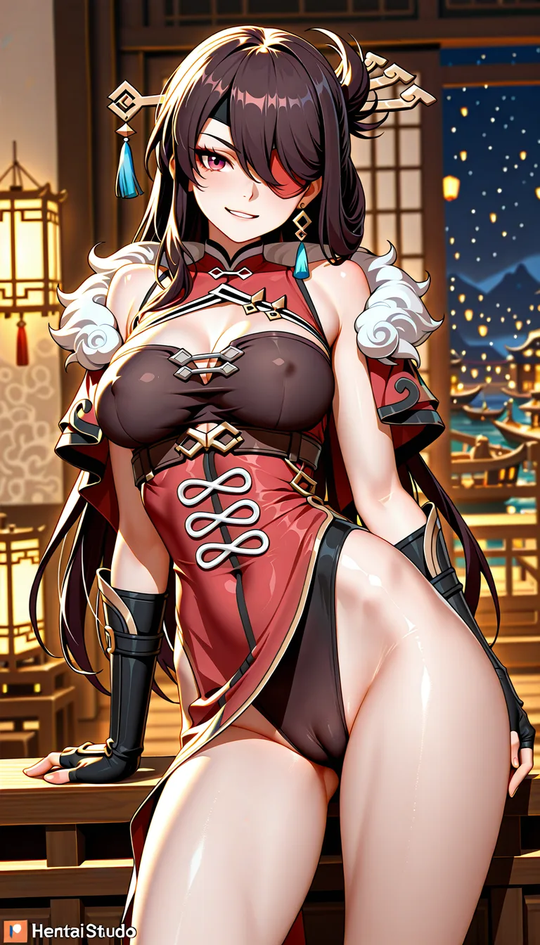 Masterpiece, 1girl, Beidou character from genshin impact , look at viewer, Medium
breasts, outfit, pull cheongsam away to show cameltoe, Brave Smile, enjoying, Cameltoe, lightweight body, boat background .,,, value:0.1 for: hentai_studio_quality.,,,,.,,, hentai_studio_quality, hentai_studio_quality, hentai_studio_quality, hentai_studio_quality, hentai_studio_quality, hentai_studio_quality, hentai_studio_quality, hentai_studio_quality, hentai_studio_quality, hentai_studio_quality, hentai_studio_quality