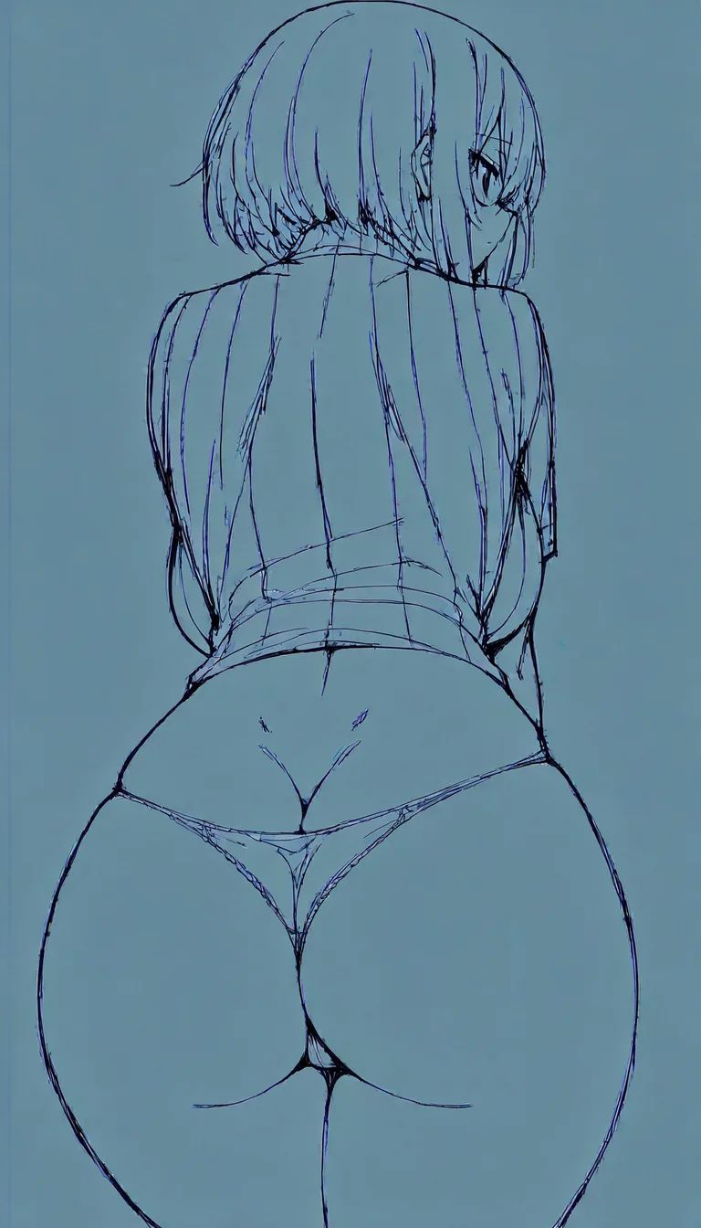 Massive breasts, massive buttocks, taking off panties,