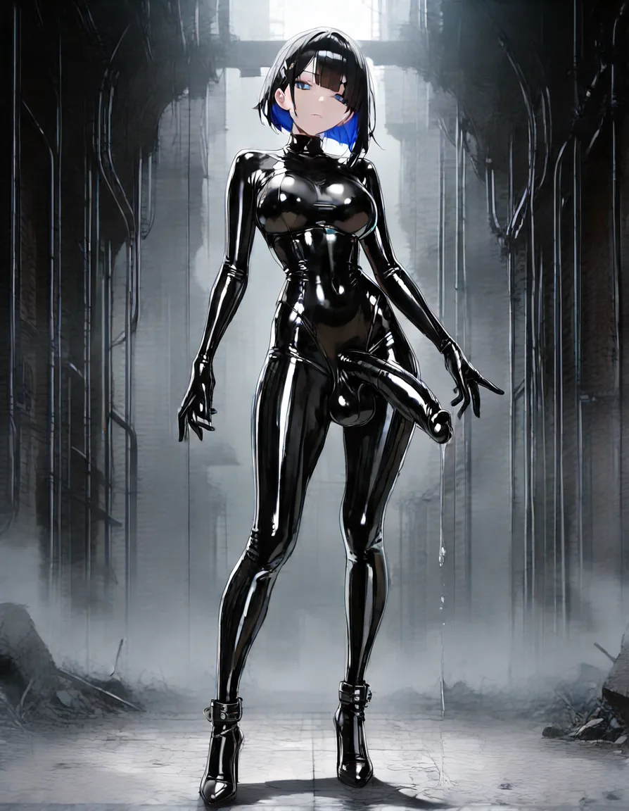 Latex futanari, hentai_studio_quality