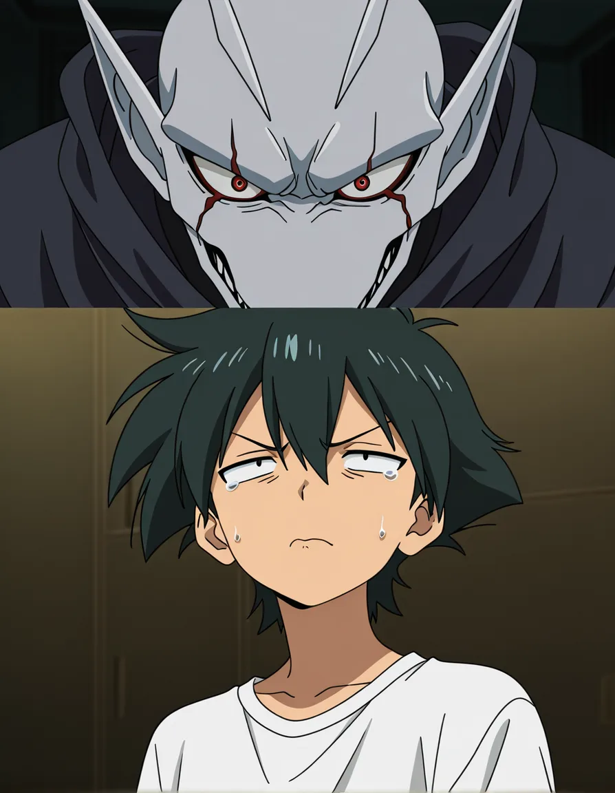highly detailed, sharp, 2boys, white shirt, tender moment, hentai style, humiliating one on his sph, (anime style:1.3), 2d, anime screencap, cel shading, flat color, @00osamio00
