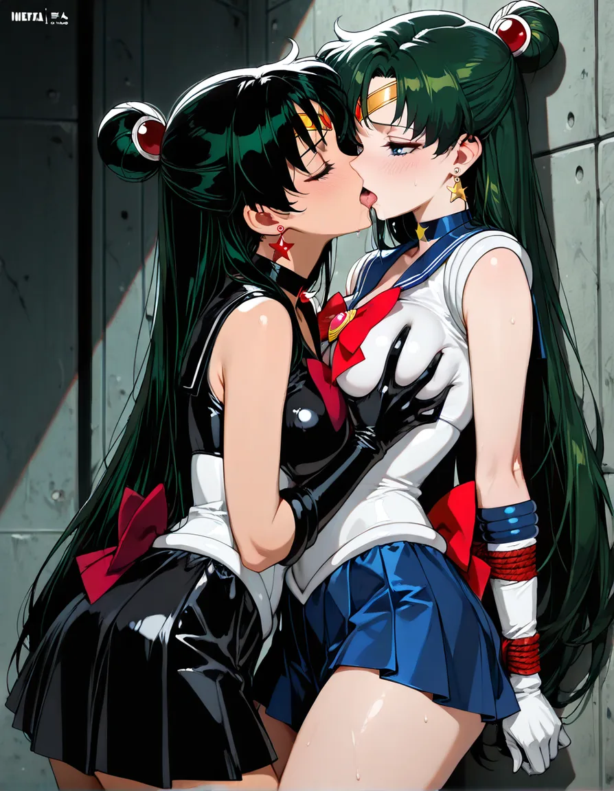 masterpiece , sailor_moon , sailor pluto , yuri , french_kiss , groping , bondage, hentai_studio_quality
Share, hentai_studio_quality