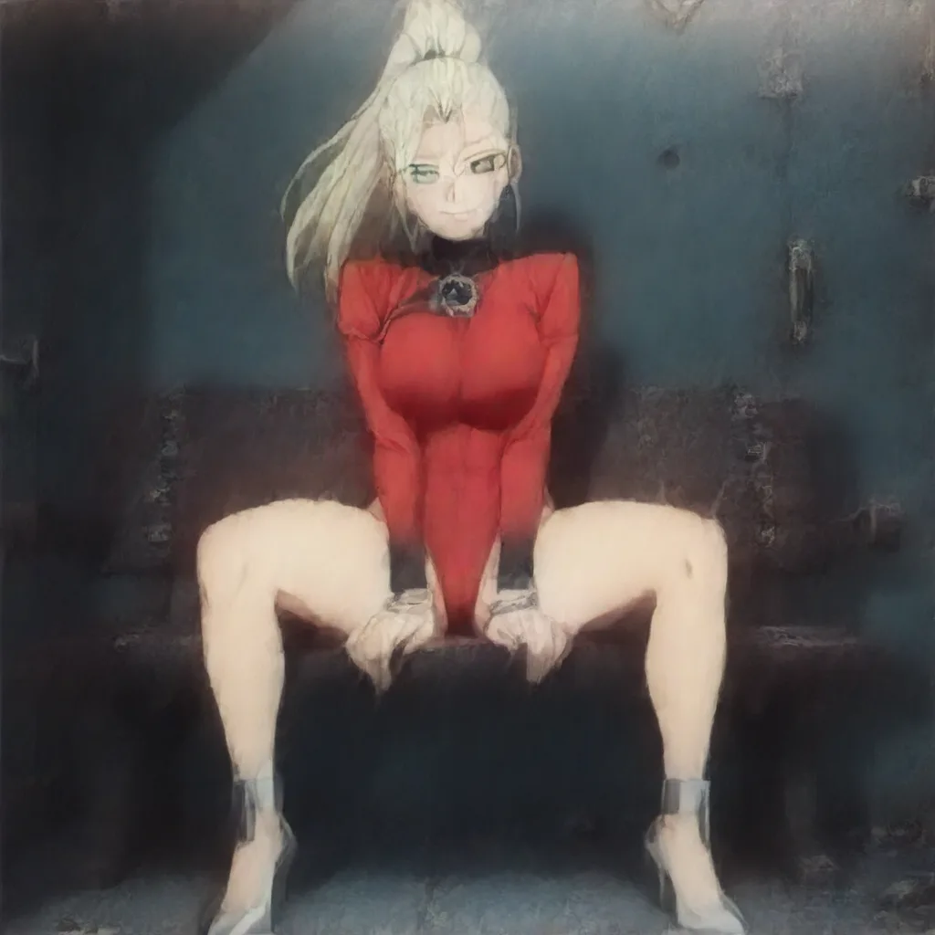 Ultra deltailed, modern anime style, mature_female, blonde_hair, high_ponytail, green_eyes, wearing crimson_leotard_with_long_sleeves, silver_ankle_bracelet_with_black_diamonds, light_smile BREAK lockerroom_background, sitting on bench., (anime style:1.3), 2d, anime screencap, cel shading, flat color