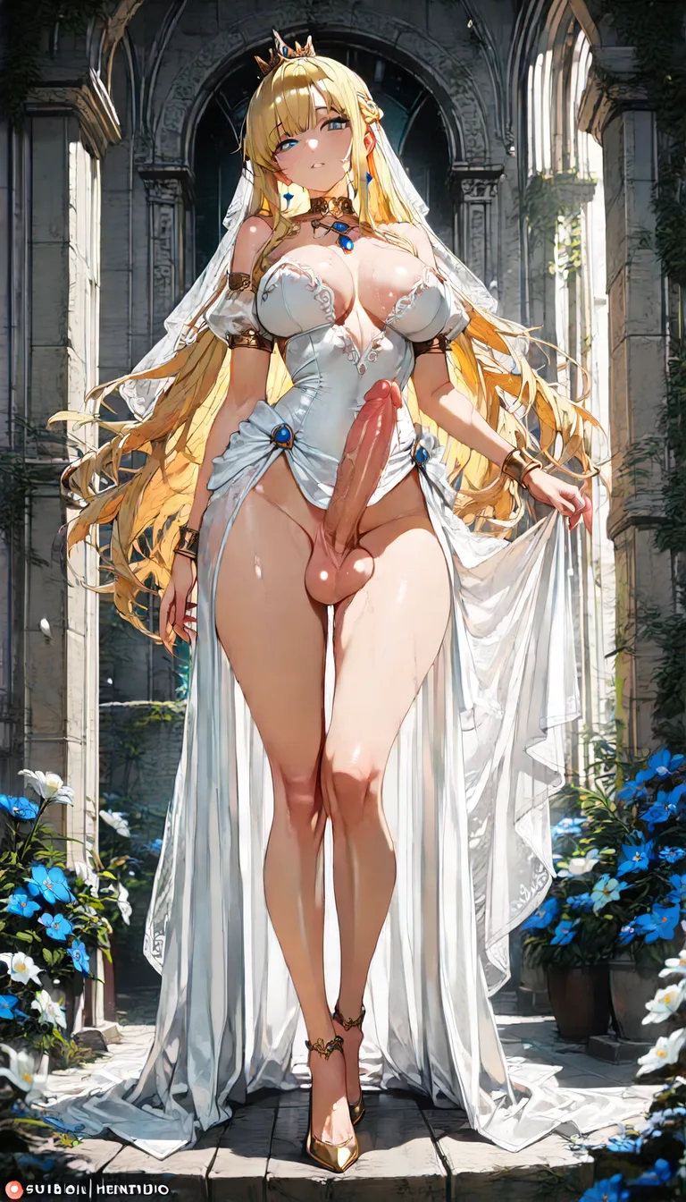 ultra detailed, princess, flower, futanari, wild energy, explicit anime render, hentai_studio_quality