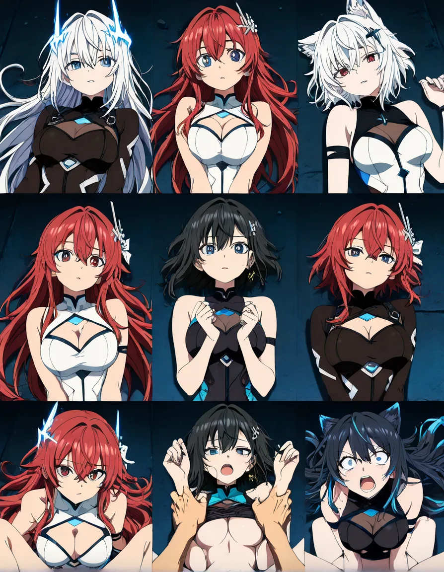 ultra detailed shading, multiple girls, official alternate costume, missionary, wild energy, anime style, (anime style:1.3), 2d, anime screencap, cel shading, flat color