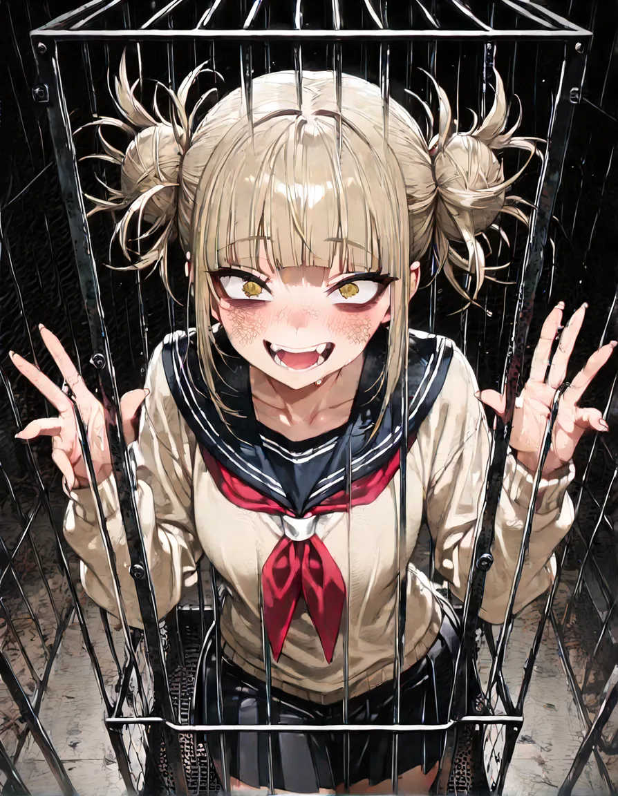 Himiko Toga, otoko_no_ko , wearing cage, hentai_studio_quality