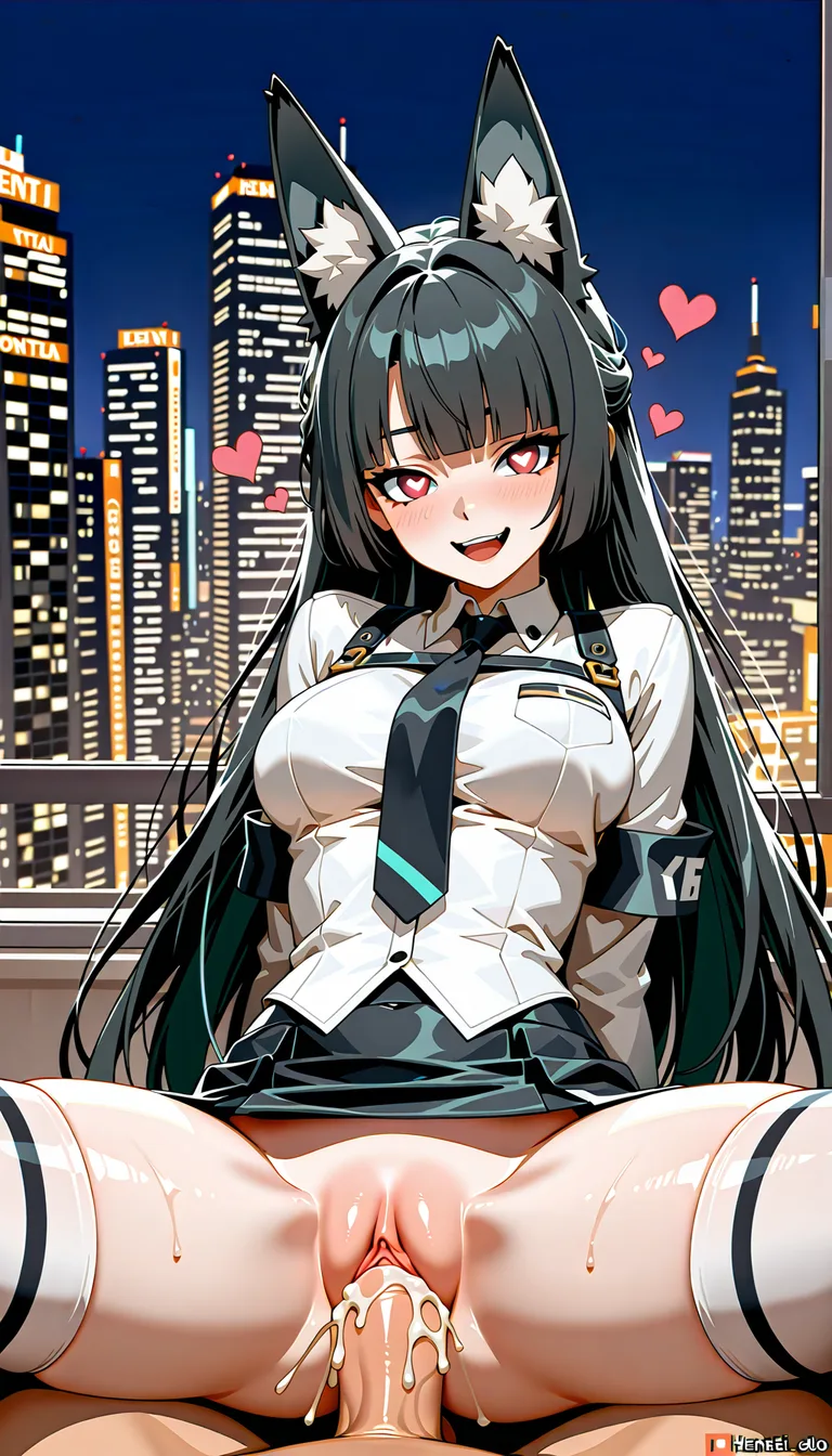 masterpiece, no zzz, no z, picture , zenless zone, hoshimi miyabi, natural medium_breasts not hanging, outfit, open mouth, sideway look, lean back, breats are hidden, thigh-high socks, no skirt, cum, pov vaginal sex, pov light no hair cock, riding pov, fun moaning, city window background, no panties, look at viewer, cameltoe, smile,, heart eyes, dont hentai_studio_quality out of prompt, hentai_studio_quality, hentai_studio_quality, hentai_studio_quality, hentai_studio_quality, hentai_studio_quality, hentai_studio_quality, hentai_studio_quality, hentai_studio_quality, hentai_studio_quality, hentai_studio_quality, hentai_studio_quality, hentai_studio_quality, hentai_studio_quality, hentai_studio_quality