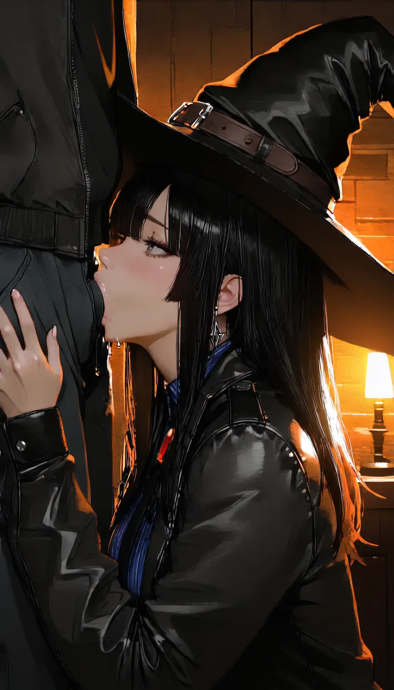 dslr, film grain, photorealistic, witch, jacket, deepthroat, soft lighting, lifelike render