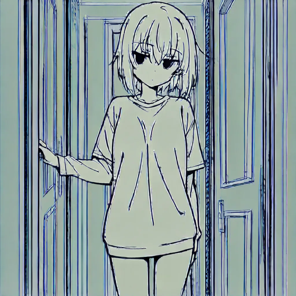 taking clothing of and fucks herself but then a furry comes in the room and joins her