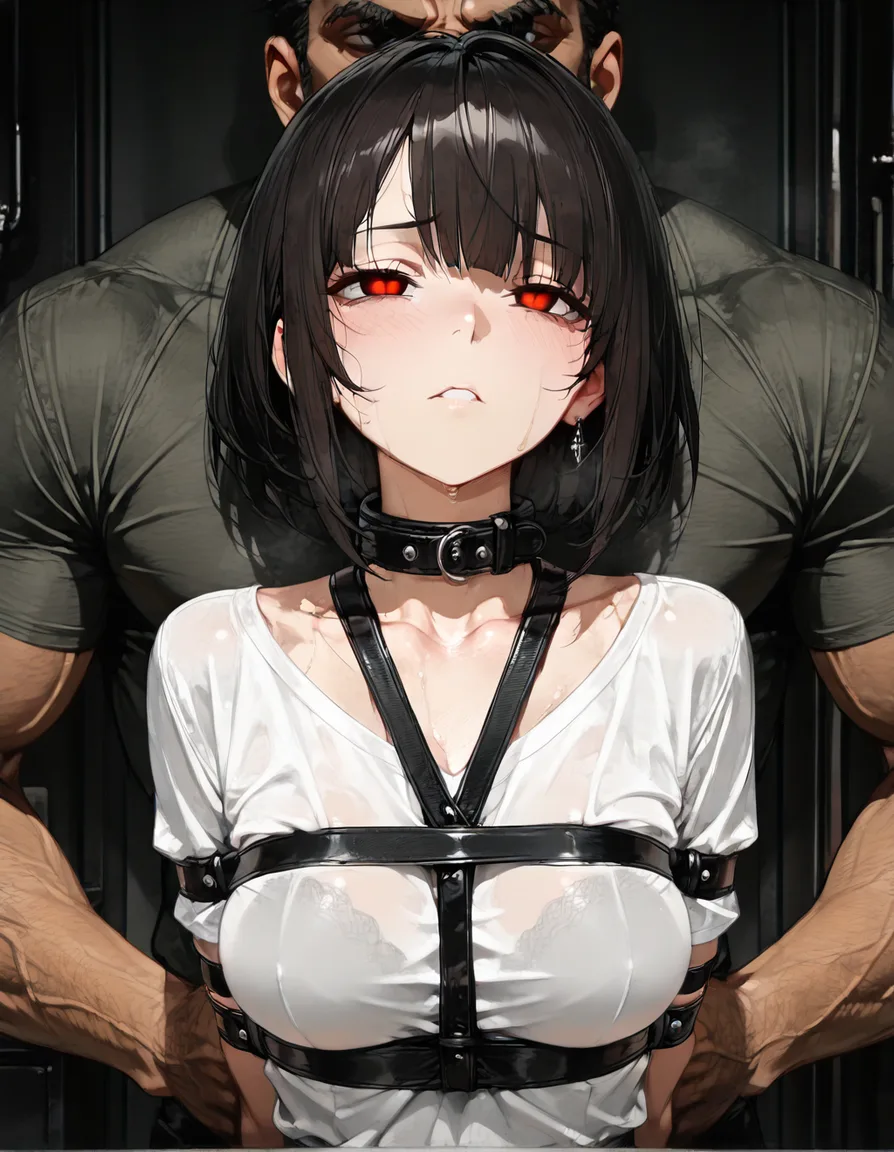best quality, polished, 2boys, shirt, bondage, lustful eyes, soft cel shading, hentai_studio_quality
