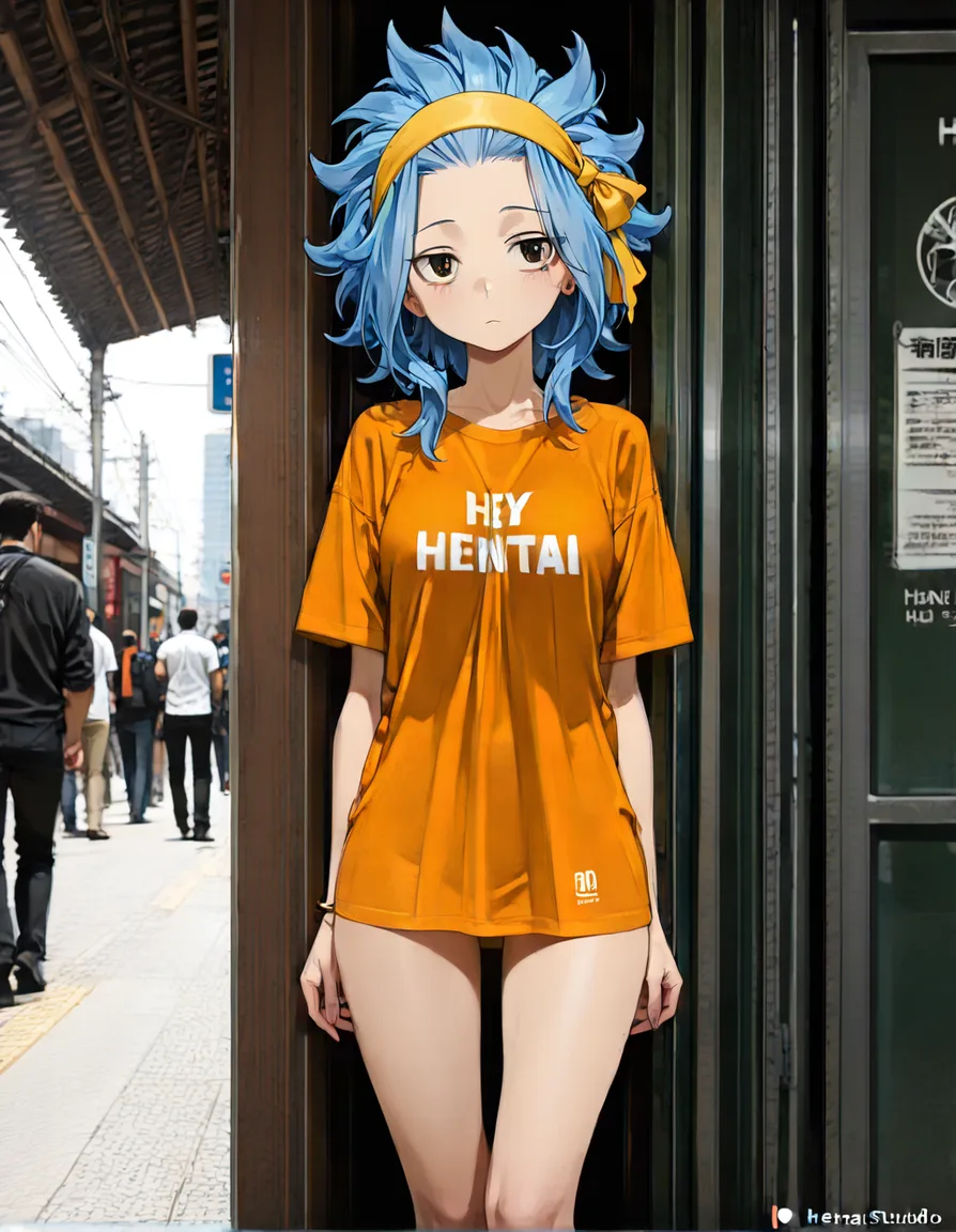 levy mcgarden, public_indecency, shame, bottomless, shirt, hentai_studio_quality, hentai_studio_quality