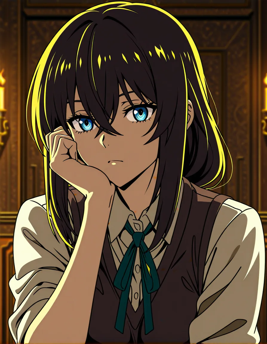 Голая девушка со свитером делает минет, от моего лица, (anime style:1.3), 2d, anime screencap, cel shading, flat color