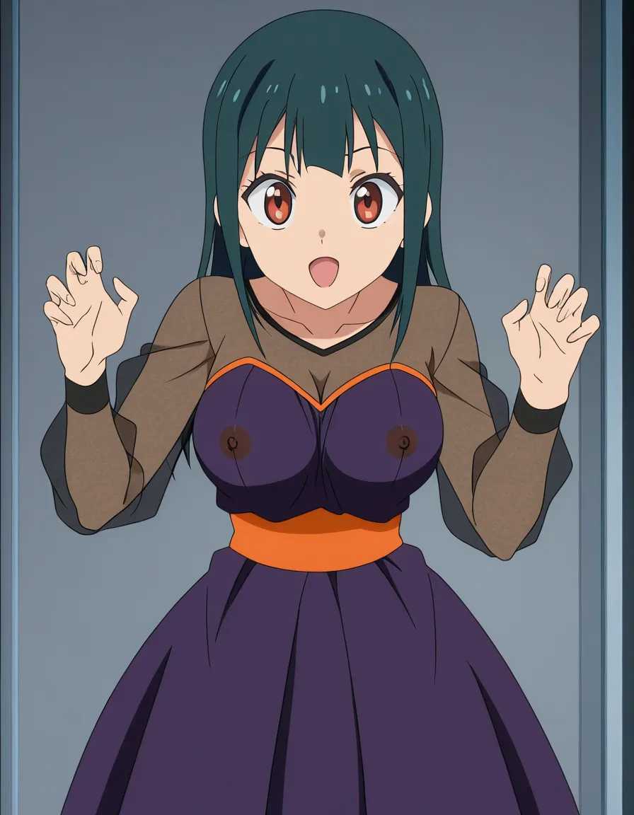 dress up as a ghost，halloween, see-through_clothes ,nipple,ahego, hentai_studio_quality, (anime style:1.3), 2d, anime screencap, cel shading, flat color, @00osamio00