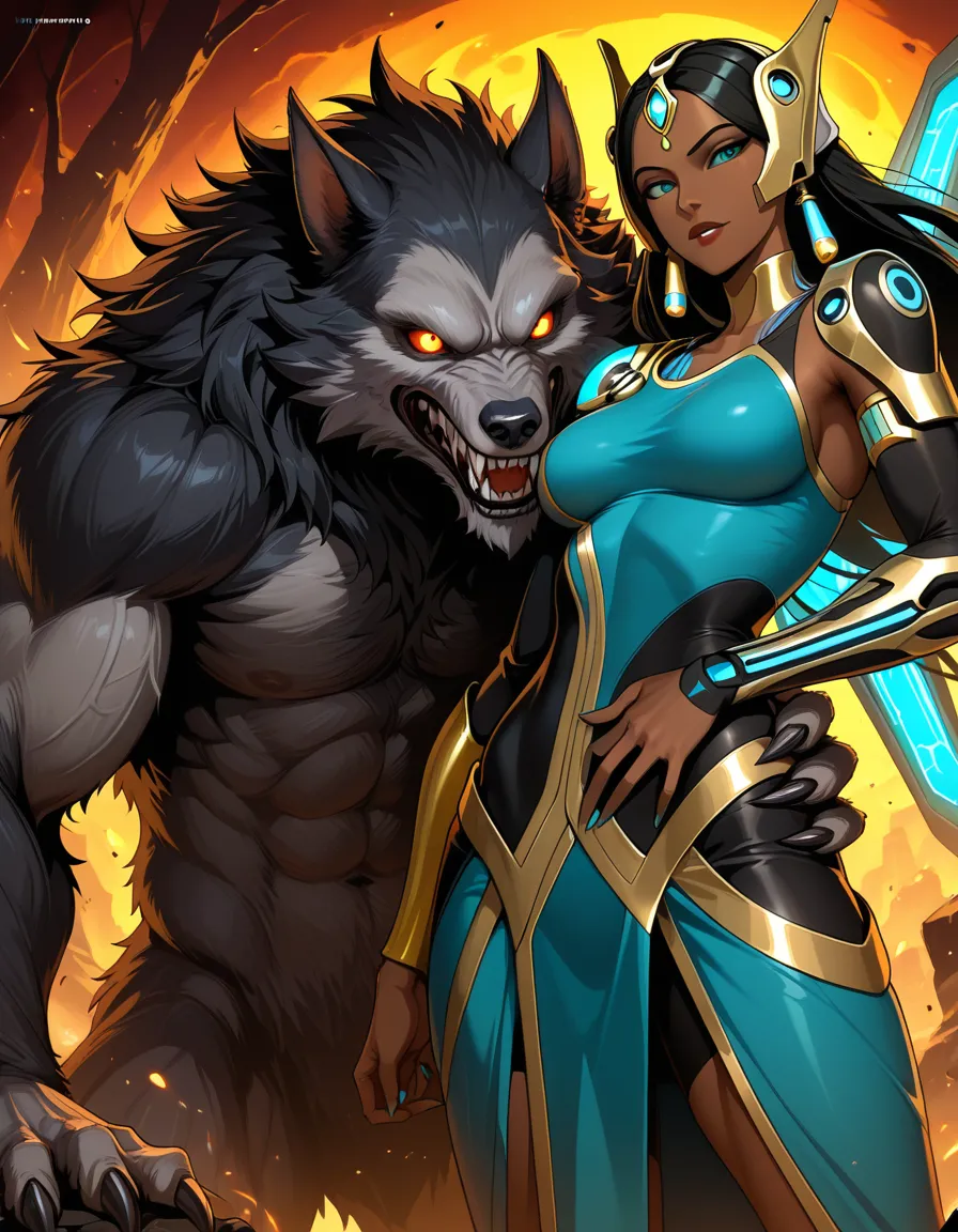 Symmetra , werewolf, hentai_studio_quality