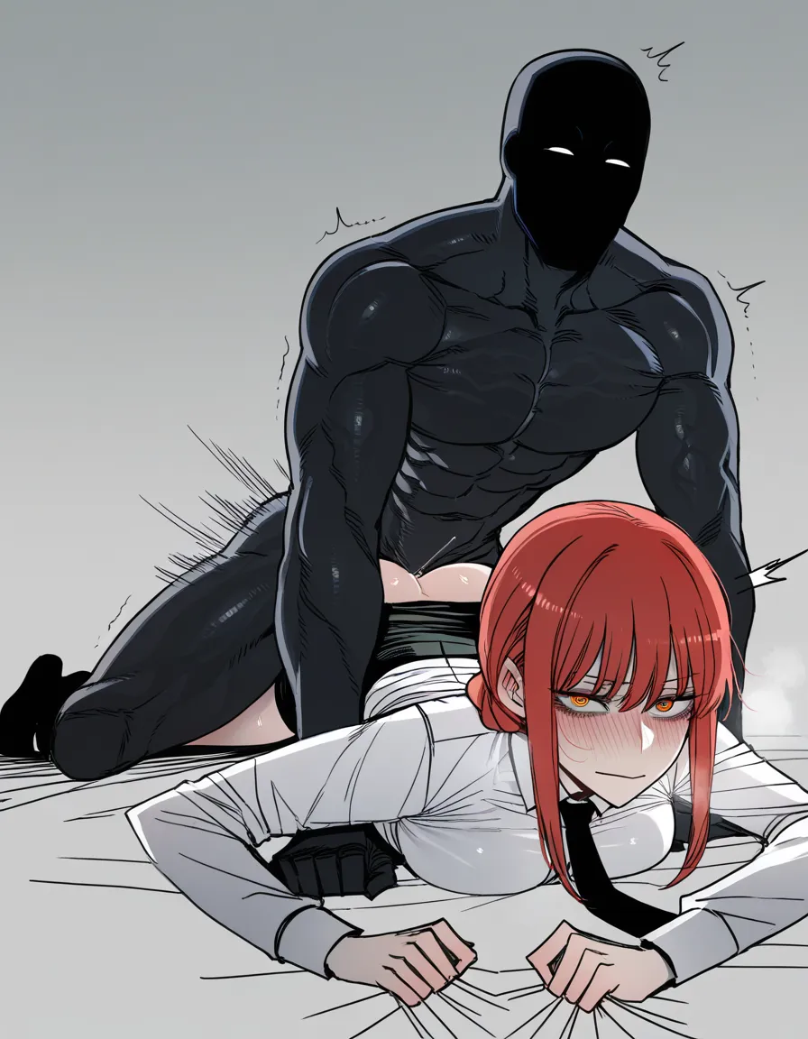 Makima from Chainsaw Man, having anal sex with a strong black man , white simple_background 

[ratatatat74] Bad Ending Party, hentai_studio_quality, hentai, hentai_studio_quality