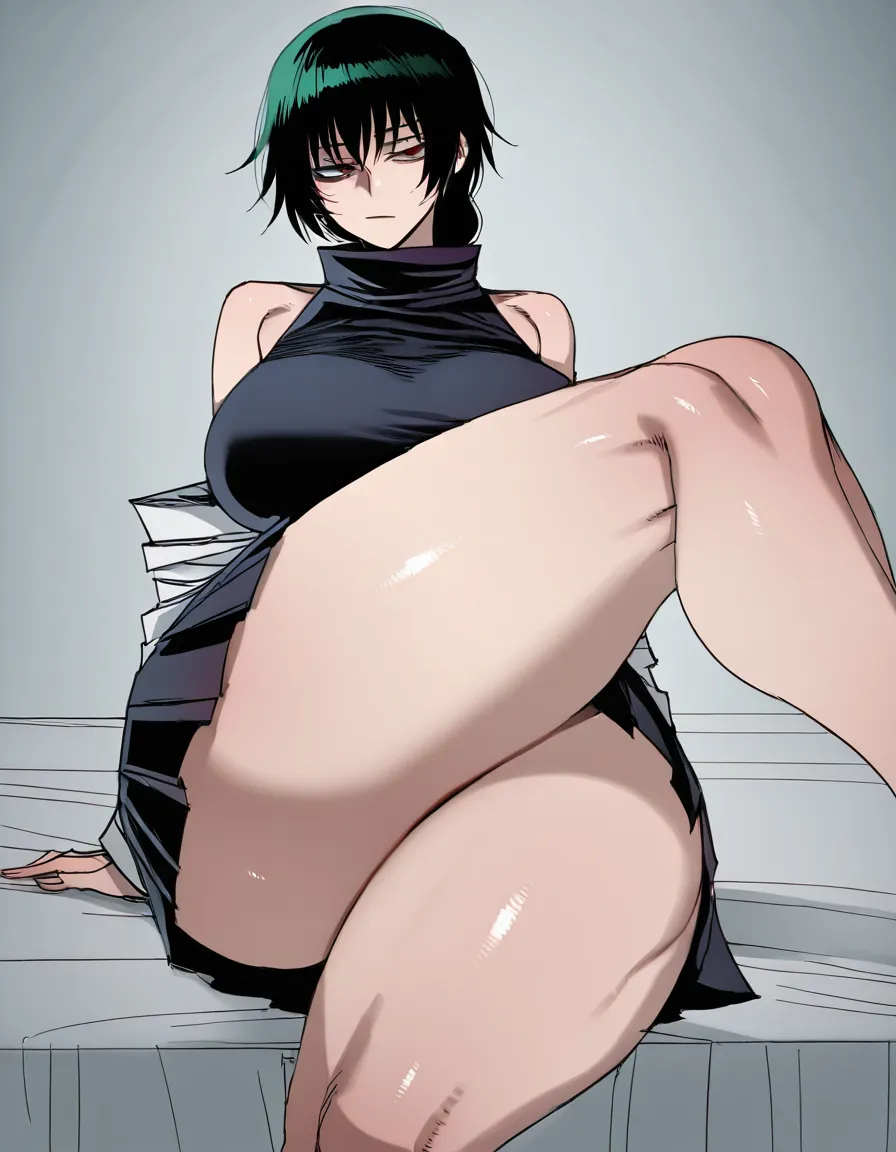 Maki zenin from jujutsu kaisen, Big breasts, thick thighs, black dress down to her legs, sleeveless, sensual pose, background white 



[ratatatat74] Bad Ending Party, hentai_studio_quality, hentai_studio_quality, hentai_studio_quality, hentai_studio_quality, hentai_studio_quality, hentai_studio_quality