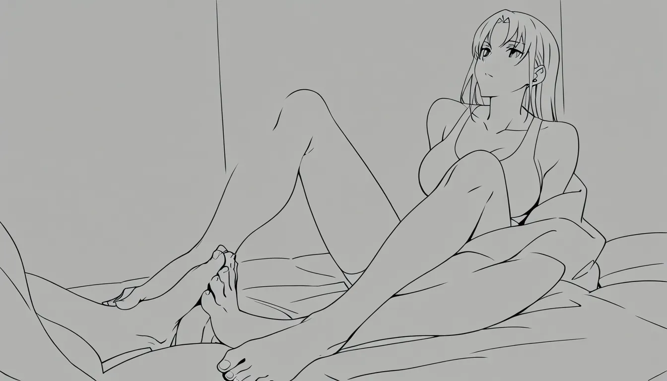 professional photo, high detail, fitness model, footjob, breasts, hyperrealistic