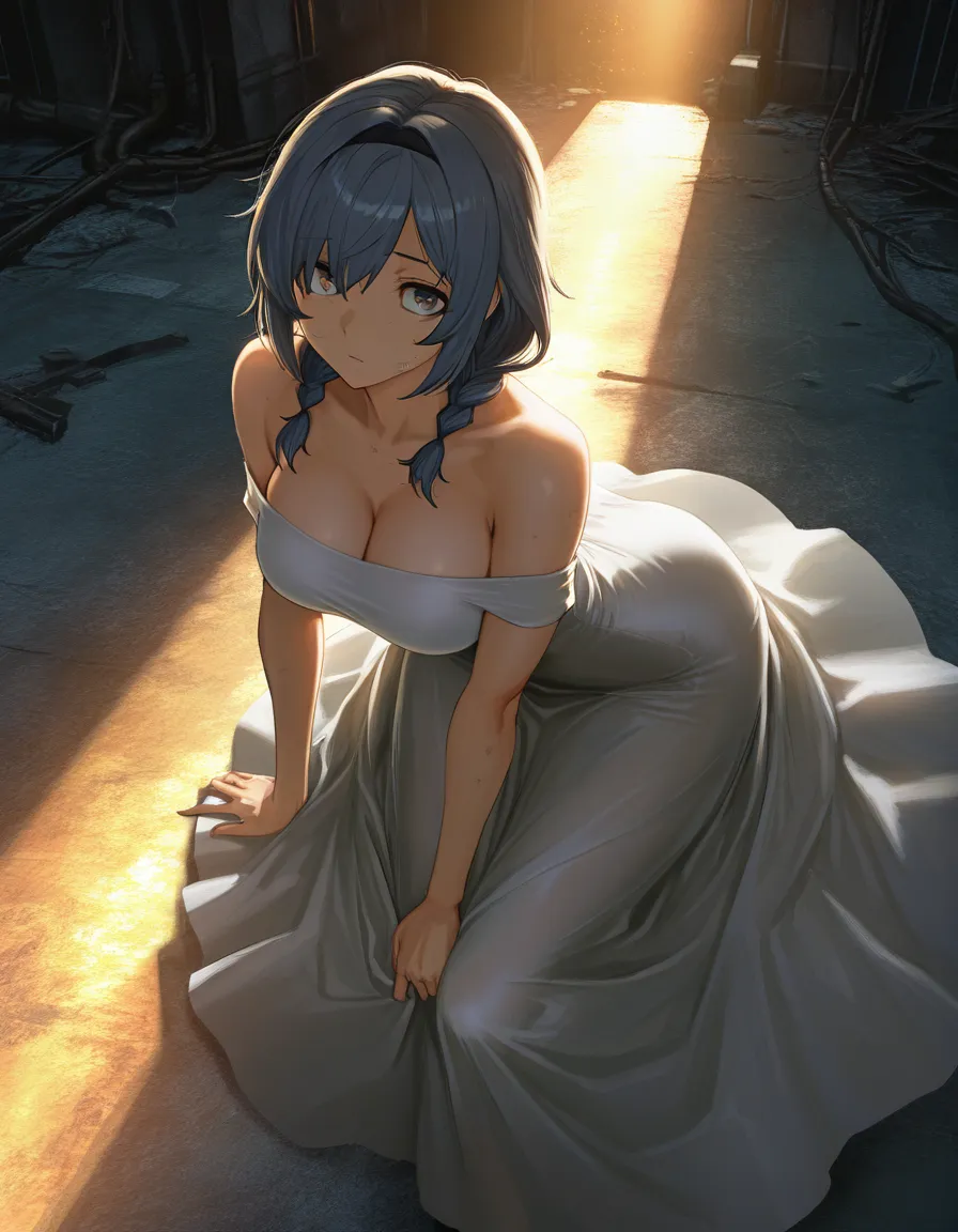 @furutani_himawari (masterpiece), best quality, very aesthetic, detailed face, sharp focus, beautiful, perfect lighting, masterpiece, best quality, amazing quality, absurdress, highly detailed, dramatic  light, (ultra-detailed), (ultra-detailed, 8k, gritty cinematic style)
 perfect lighting, very aesthetic, 1 girl, 1boy
BREAK
1girl, kawaii, cute, petite, beaurtiful face, thick lips, detailed eyes, big eyes, eyelashes, green eyes, blue t-shirt, lips, tied shirt, blonde, very long hair, lifted shirt, bare big breasts, nipples, fat pussy
BREAK
 girl on fours, doggy, kneeling on sofa, spread legs, top-down bottom-up, (hand on her own ass), pussy juice splash, smile, open mouth, teeth, tongue, adorable, nice, cute, glancing at viewer, suggestive, provocative

BREAK
1boy, grabbing girl's ass , huge penis, testicles, erection, penetrating girl's vagina,  

BREAK
dark background, blue theme, night, sofa, shelf filled with books, intellectual atmosphere, hentai_studio_quality, hentai_studio_quality