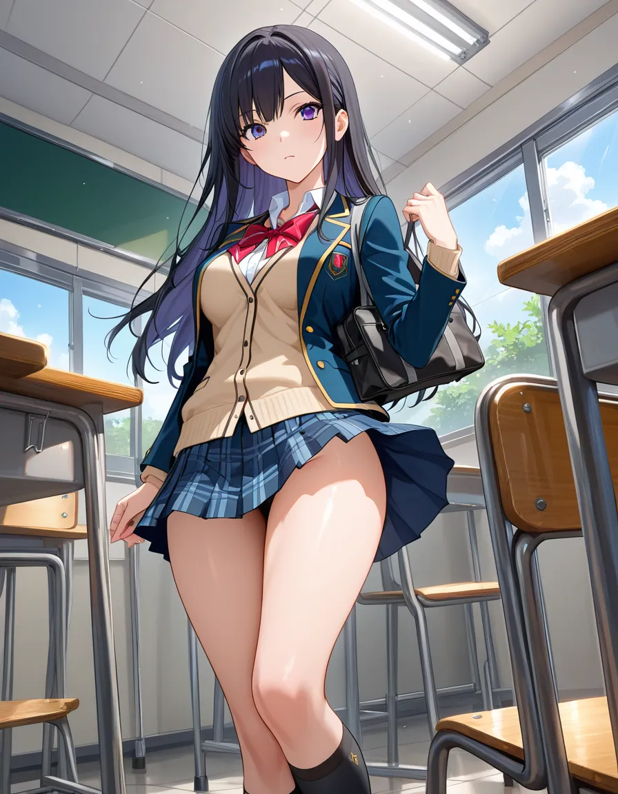 anime girl in school_uniform, hentai_studio_quality